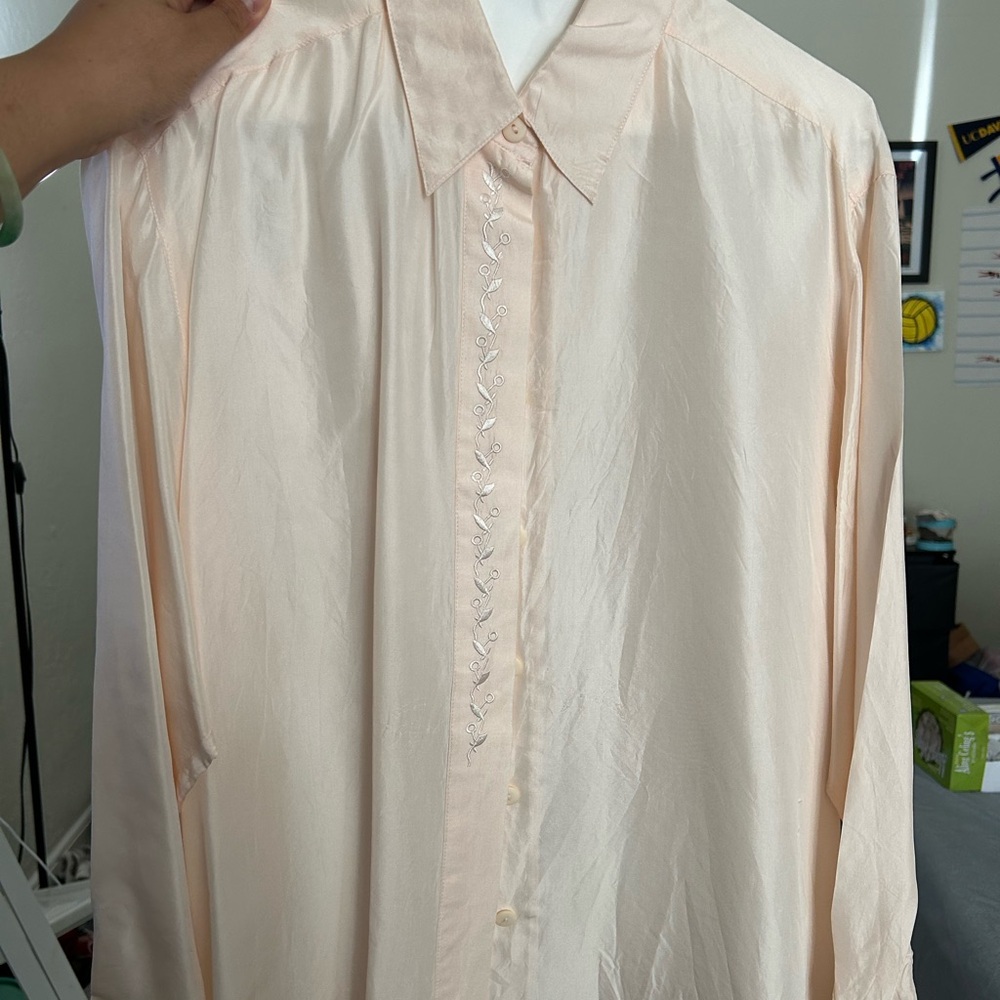 Express Silk Blouse in Soft Cream